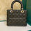 Thumbnail: Like new Lady Dior Medium Black Lamb SHW