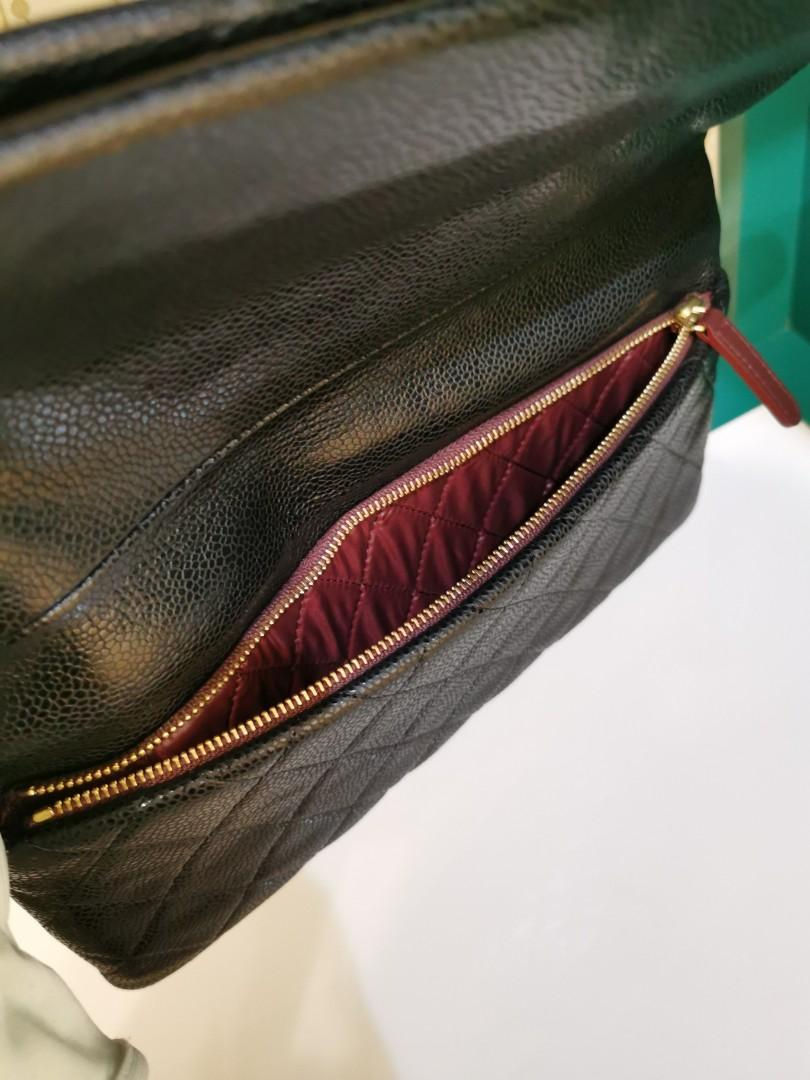 Thumbnail: #21 Like New Chanel Clutch Black Caviar GHW