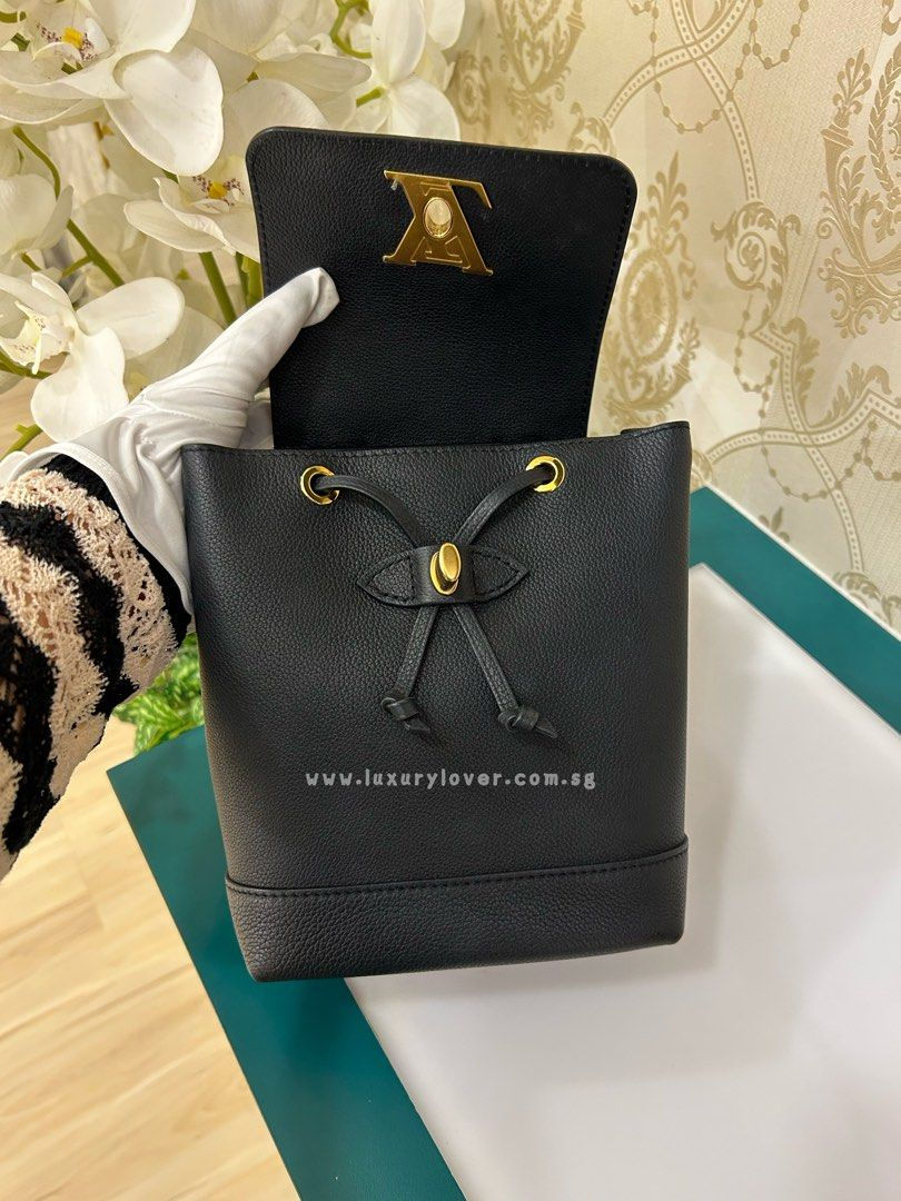 Thumbnail: LNIB LV Lockme mini Backpack Black Calf GHW