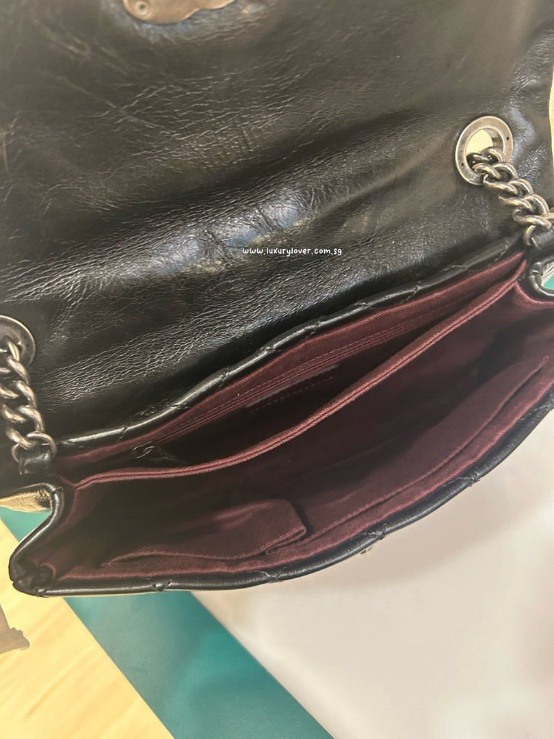 Thumbnail: #17 Chanel Tag Flap Bag Black Aged Calf RHW