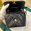 Thumbnail: LNIB Chanel 22P Mini Square Flap Black Shiny Caviar GHW