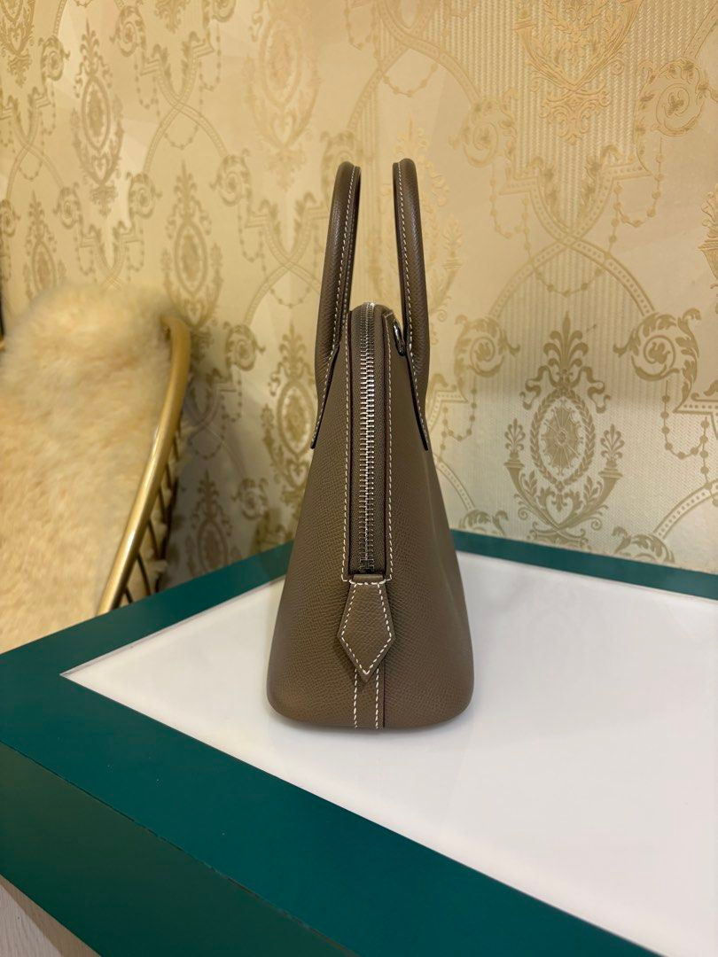 Thumbnail: Like New Hermes Bolide 1923 25 Etoupe Epsom PHW(Cash S$8,500)