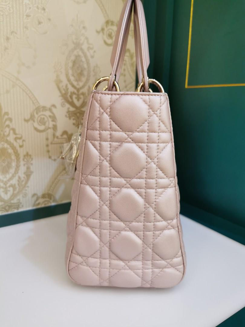 Thumbnail: Brand New Lady Dior Medium Lotus Pink Lamb GHW