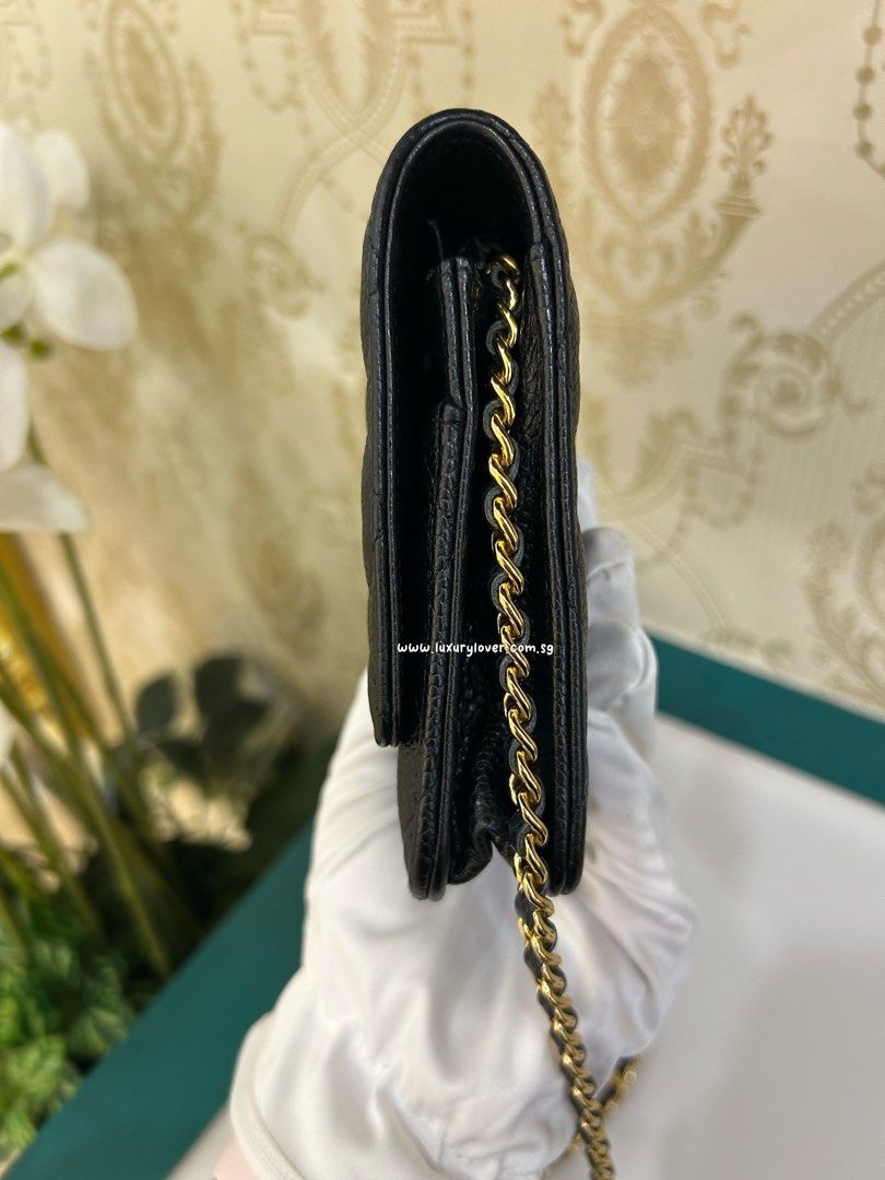 Thumbnail: #24 Chanel Classic WOC Wallet on Chain Black Caviar GHW