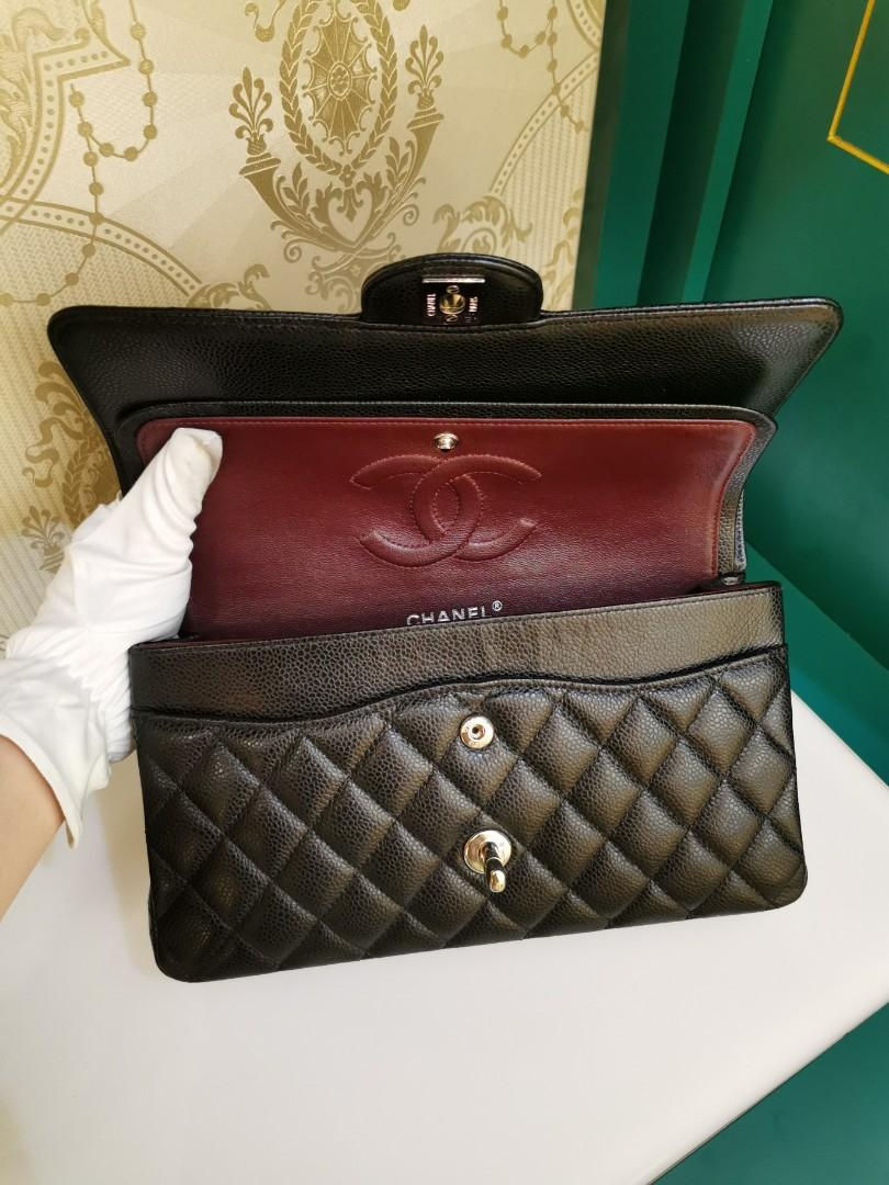 Thumbnail: #25 LNIB Chanel Classic Double Flap Medium Black Caviar SHW