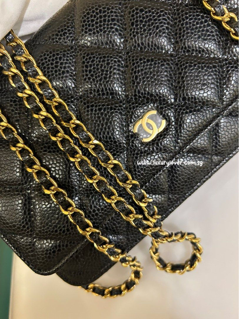 Thumbnail: BNIB Chanel Classic Wallet on Chain WOC Black Caviar GHW