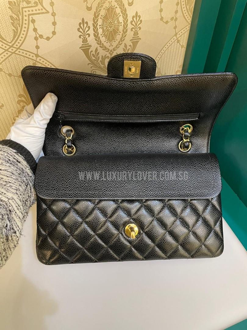 Thumbnail: #25 LNIB Chanel Classic Double Flap Medium Black Caviar GHW