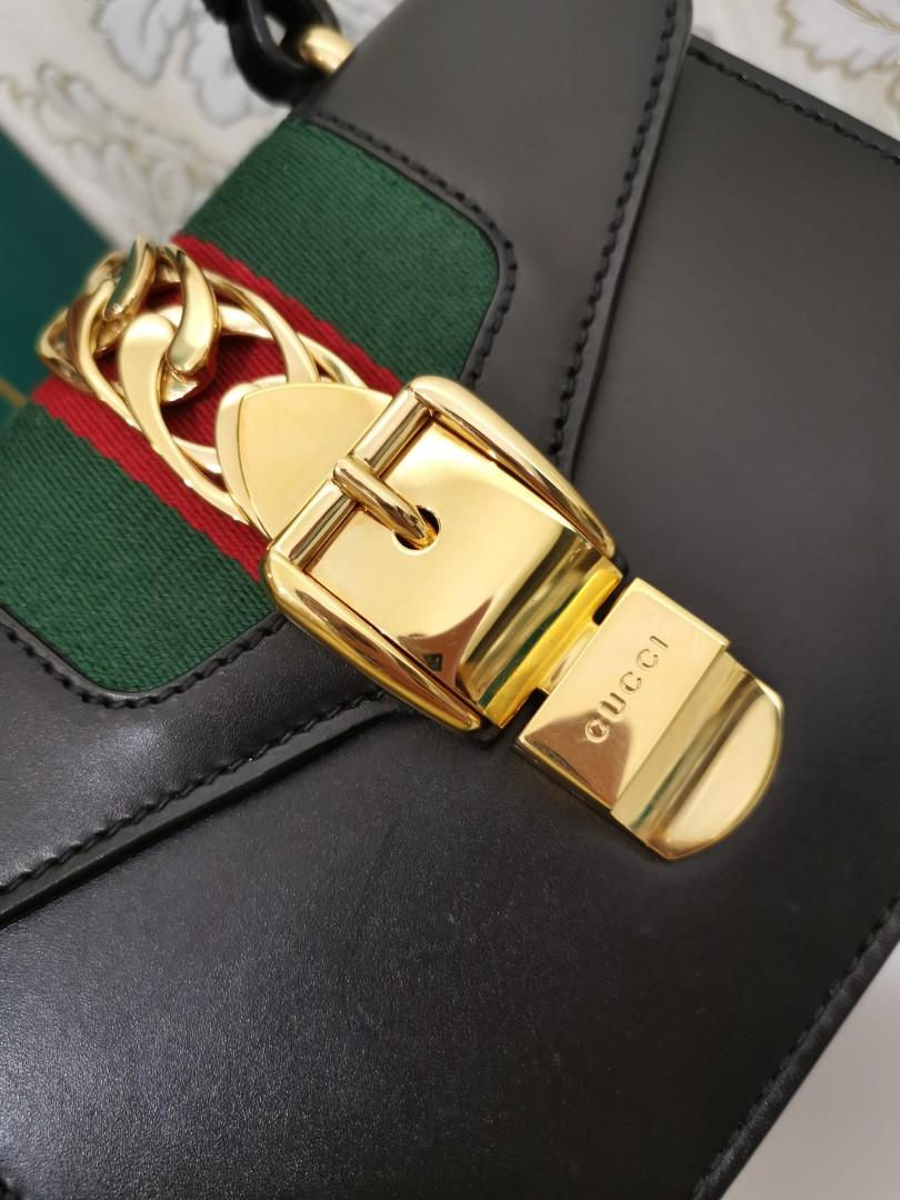 Thumbnail: Gucci Sylvie mini Calf Black cross-body bag