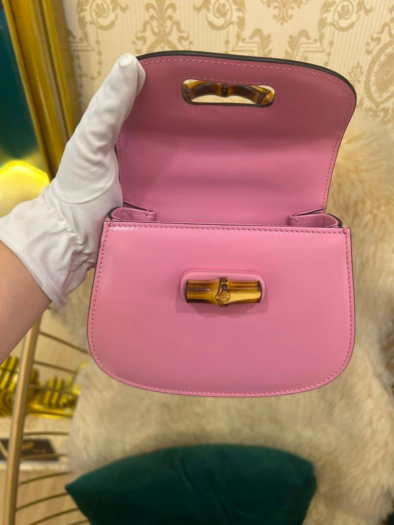 Thumbnail: Gucci Bamboo 1947 Mini Bag Pink Leather(CashS$1,990)