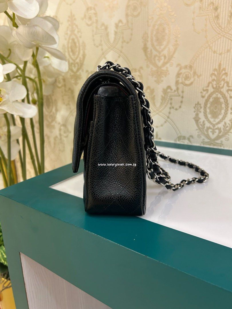 Thumbnail: #24 LNIB Chanel Classic Double Flap Black Caviar SHW