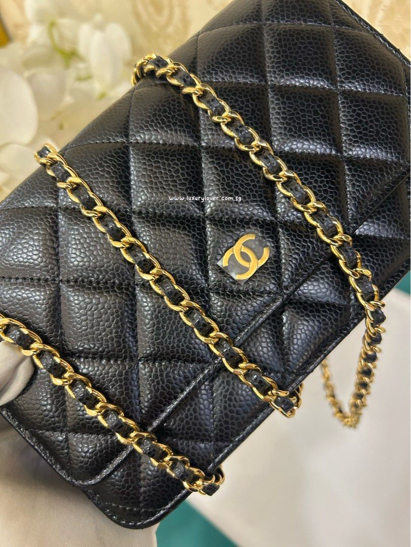 Thumbnail: BNIB Chanel WOC Wallet on Chain Black Caviar GHW