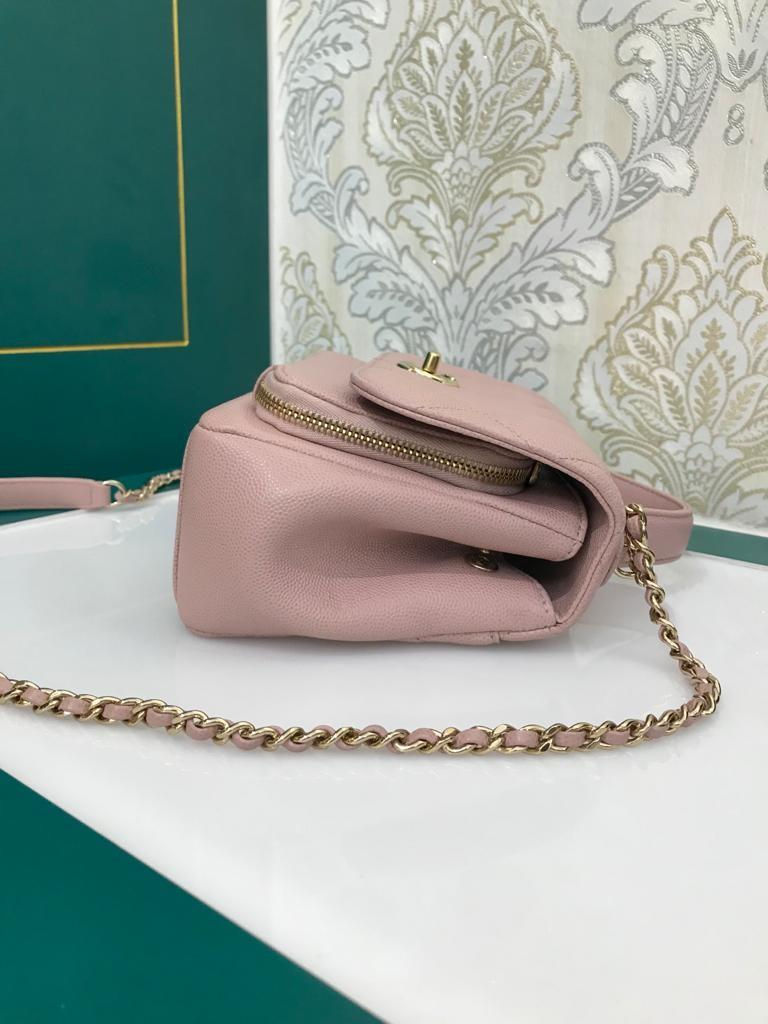 Thumbnail: #25 LNIB Chanel Affinity Business Flap Nude Pink Caviar Light GHW