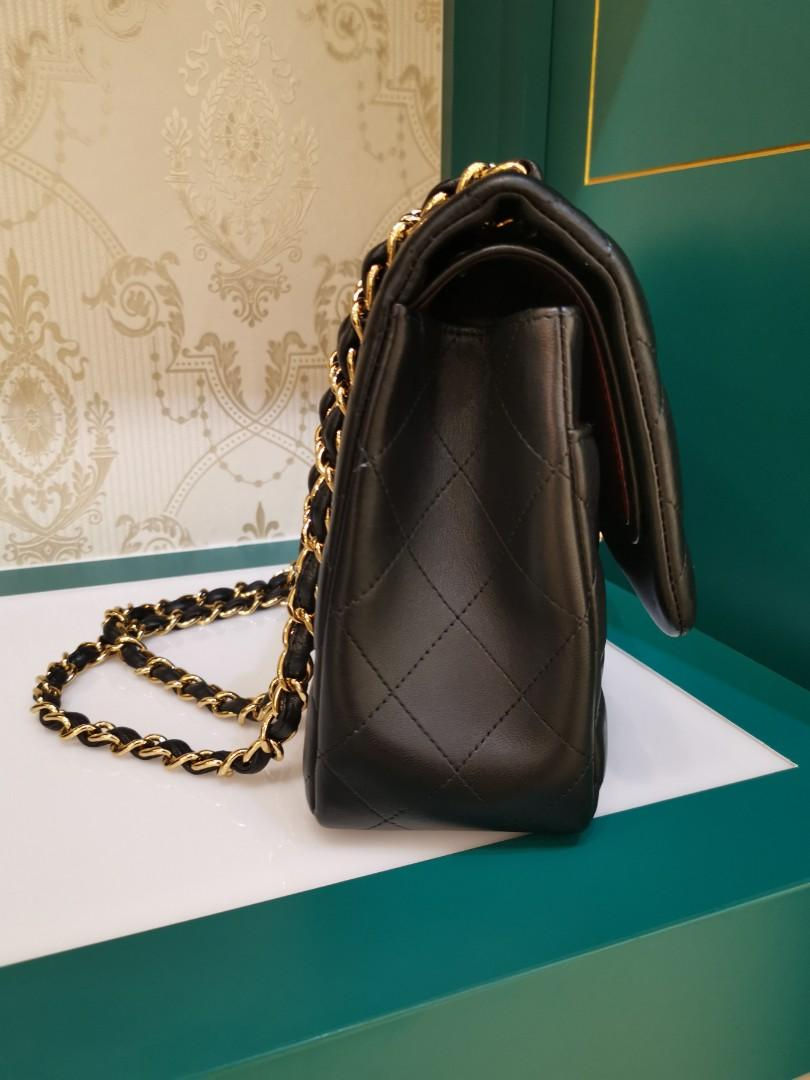 Thumbnail: #15 LNIB Chanel Jumbo Classic Double Flap Black Lamb GHW 