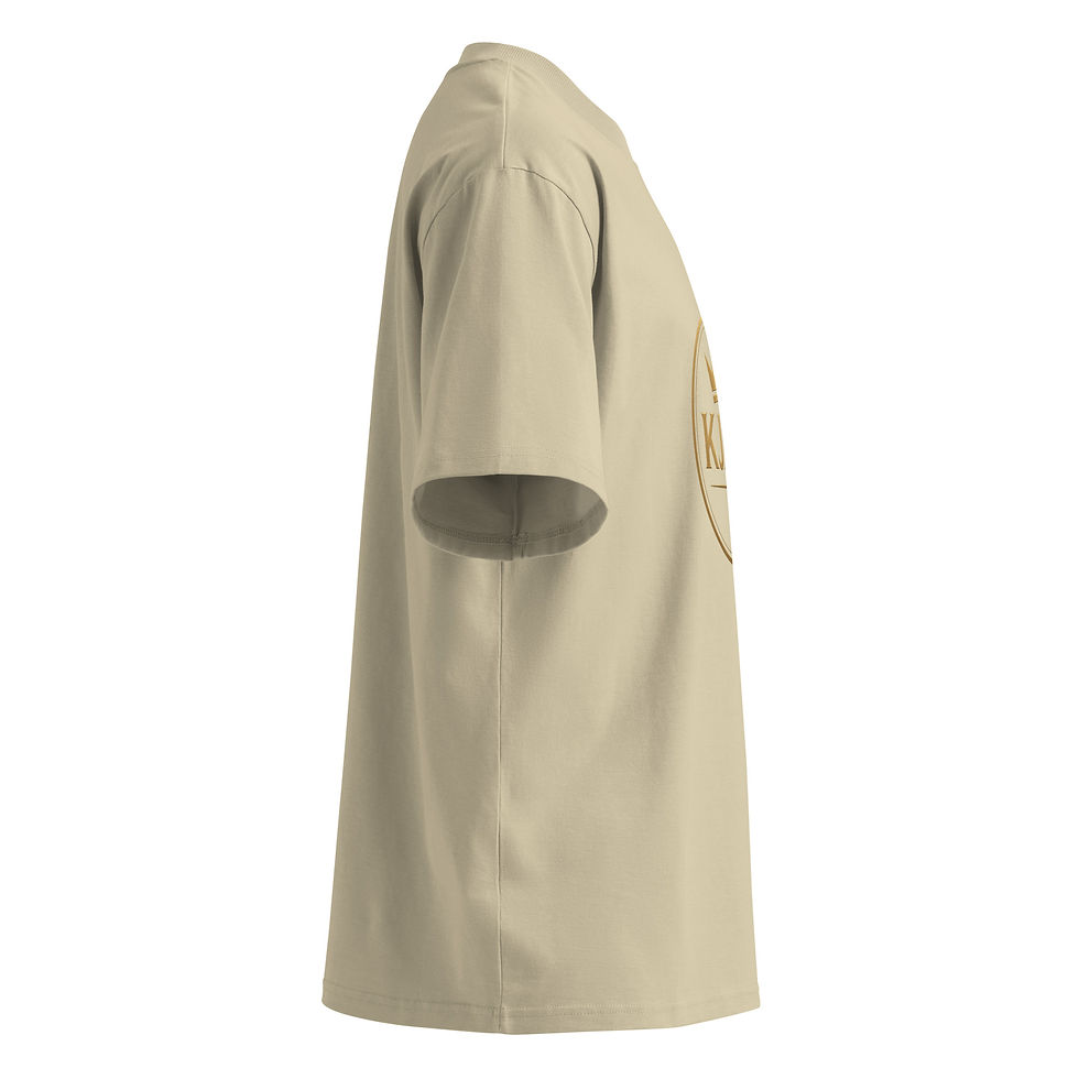 Thumbnail: KJMG Unisex organic oversized high neck t-shirt
