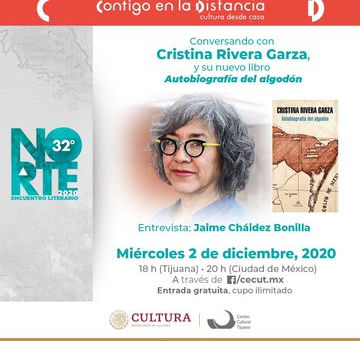 Cristina Rivera Garza presentará su nuevo libro en el Encuentro Literario Norte 32°