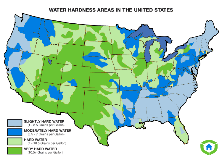 Water Hardness Map United States