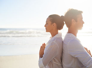 Par, meditar, praia
