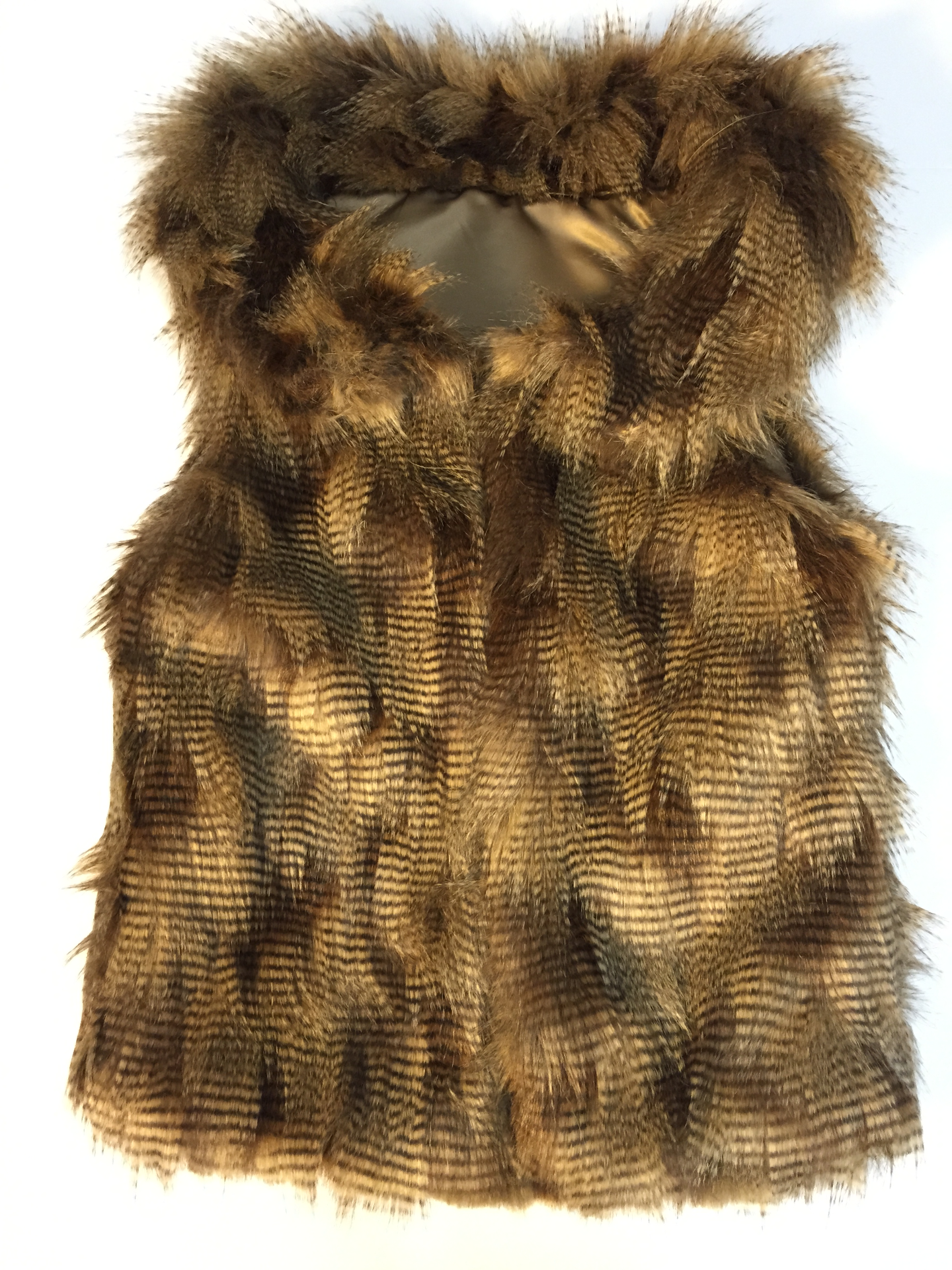 Porcupine Caramel Faux Fur Vest