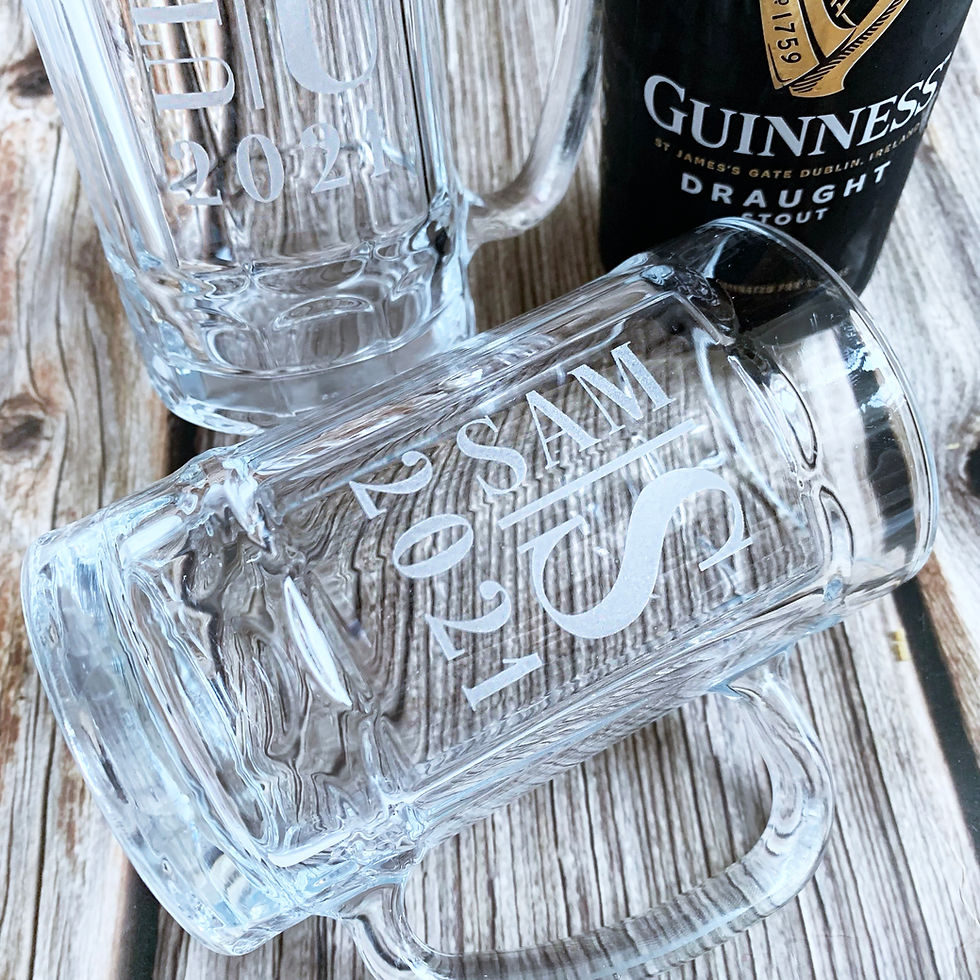 Thumbnail: 訂製刻名啤酒杯 Personalized Engraved Beer Mug
