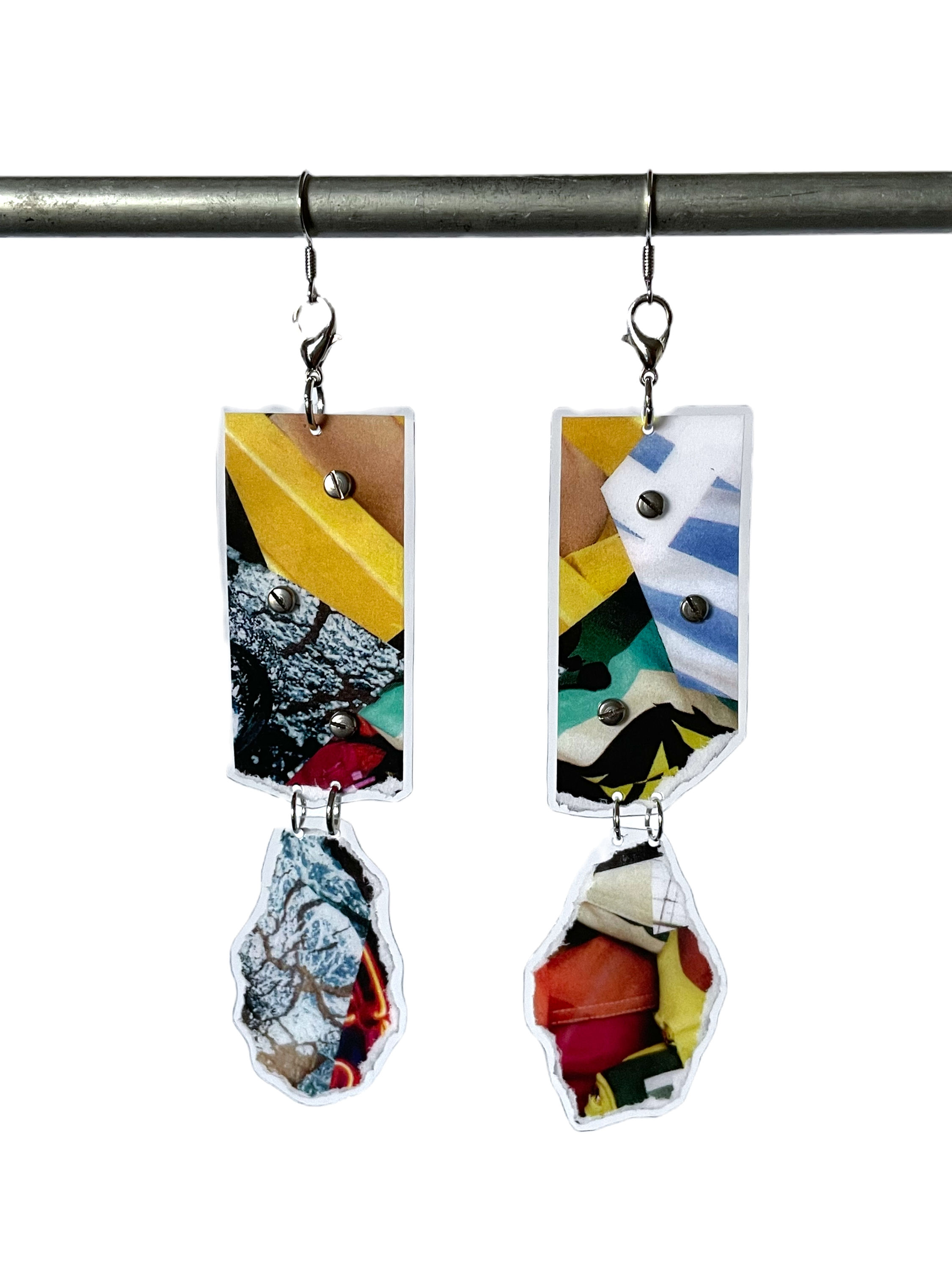 Reversible Collage Earrings #2