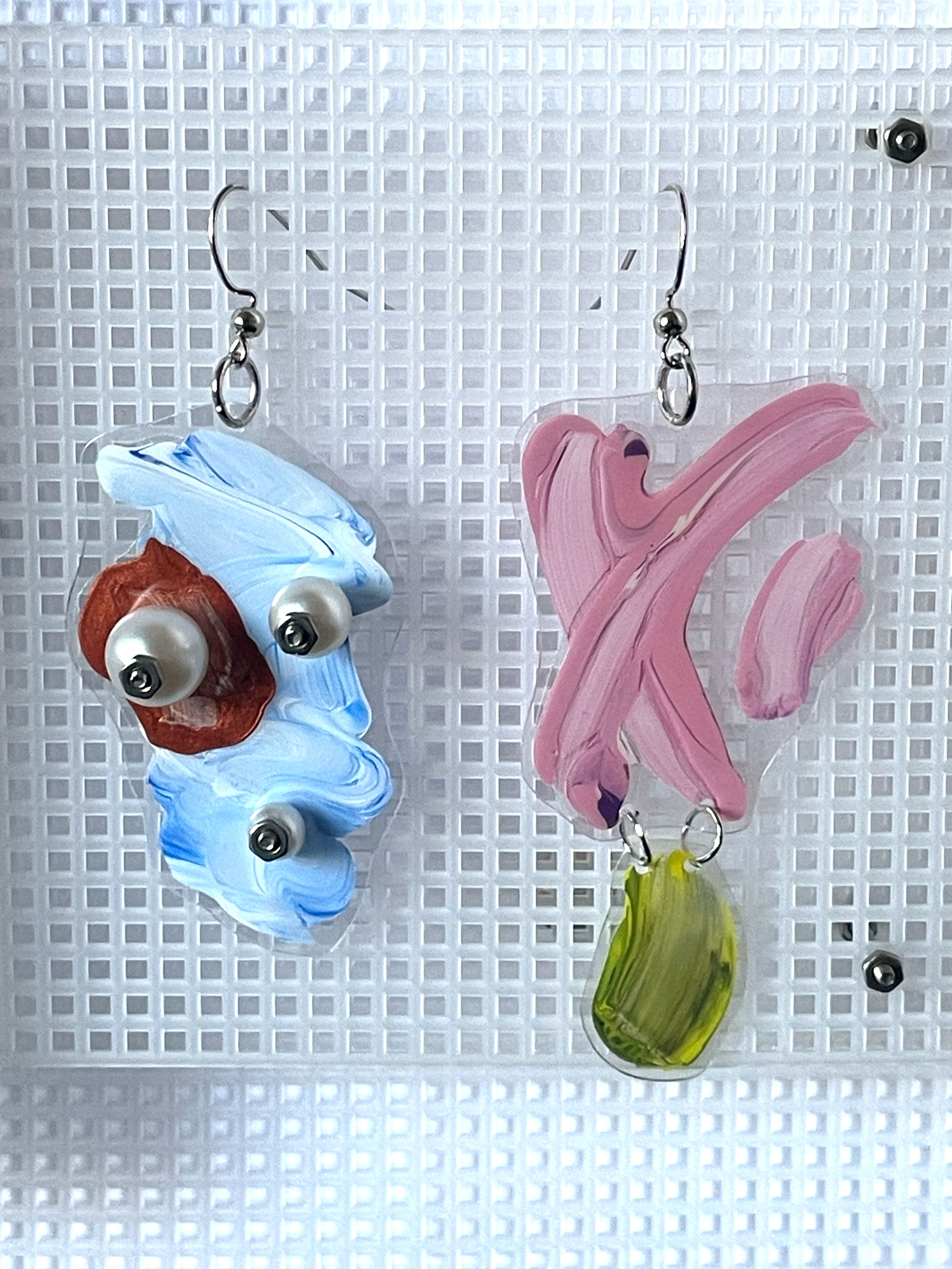 Asymmetrical Brushstrokes Earrings #5