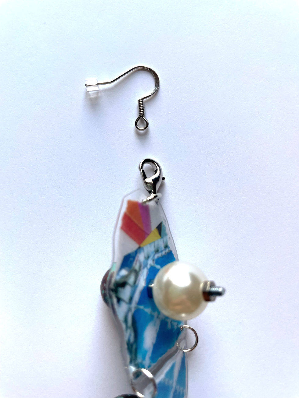 Thumbnail: Reversible Collage Earrings #4