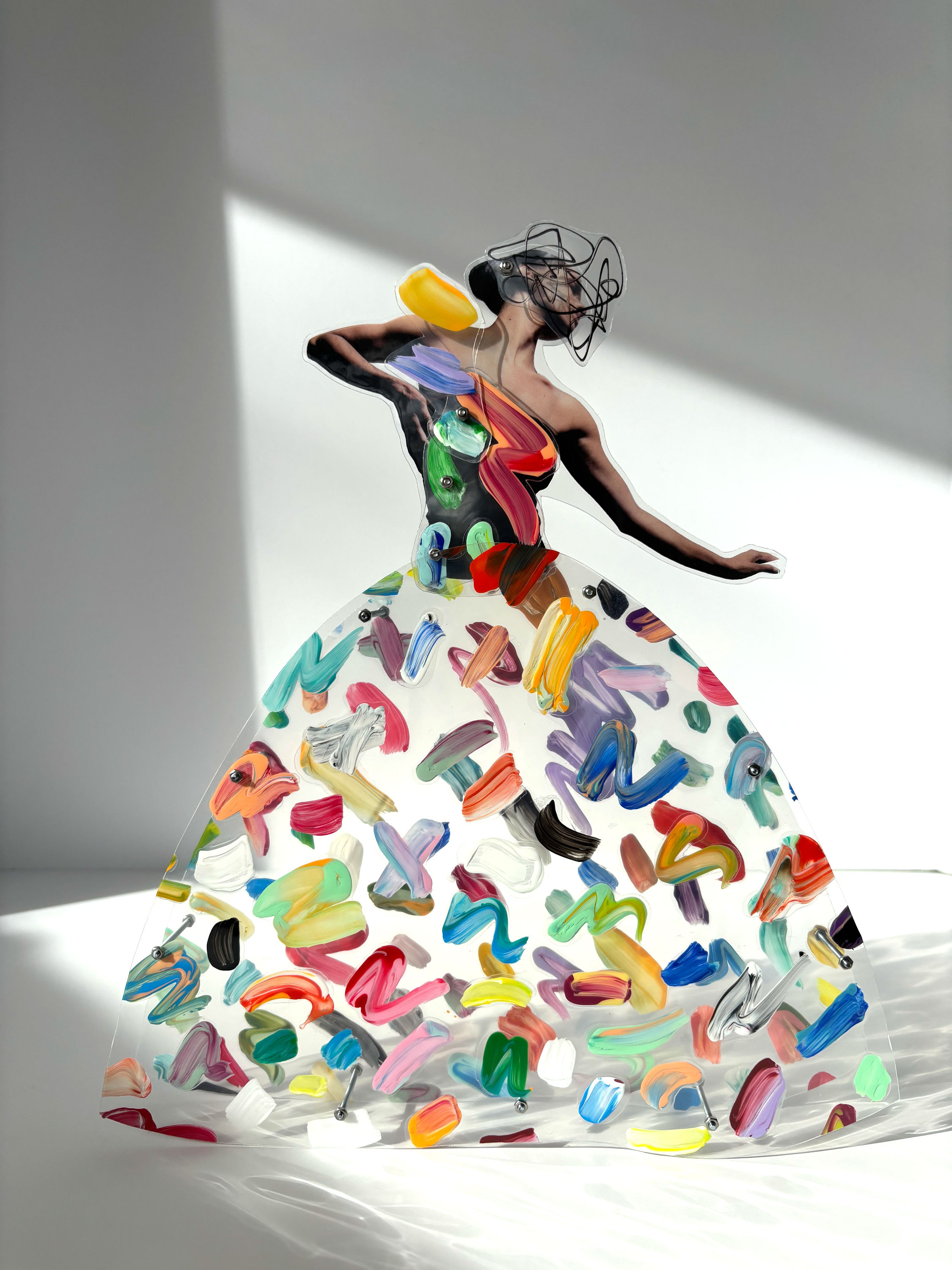 MASQUERADE, 3D mixed media figurine