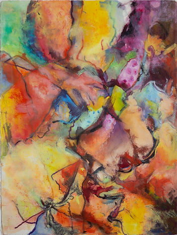 linda lavigne long, acrylic painting, day in may