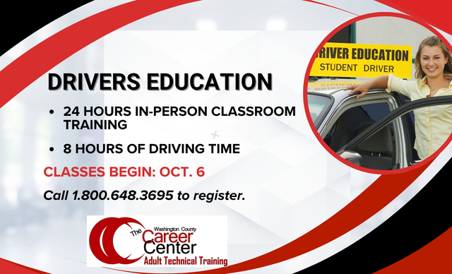 The next in-person Drivers Ed class begins Oct. 6