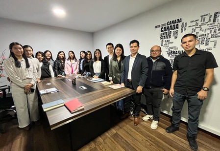 visita de socios, equipo de trabajo