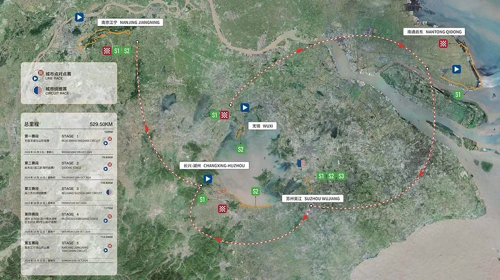 2024环太湖赛总体路线图