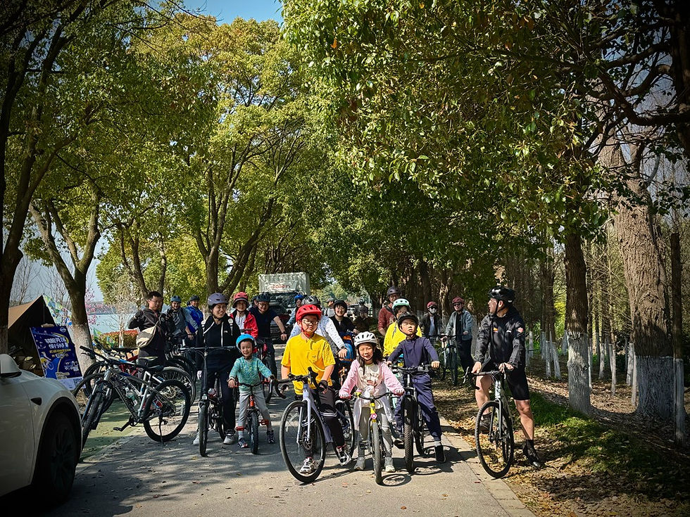 骑趣元荡慢行桥活动3月23日圆满举行-出发前合影