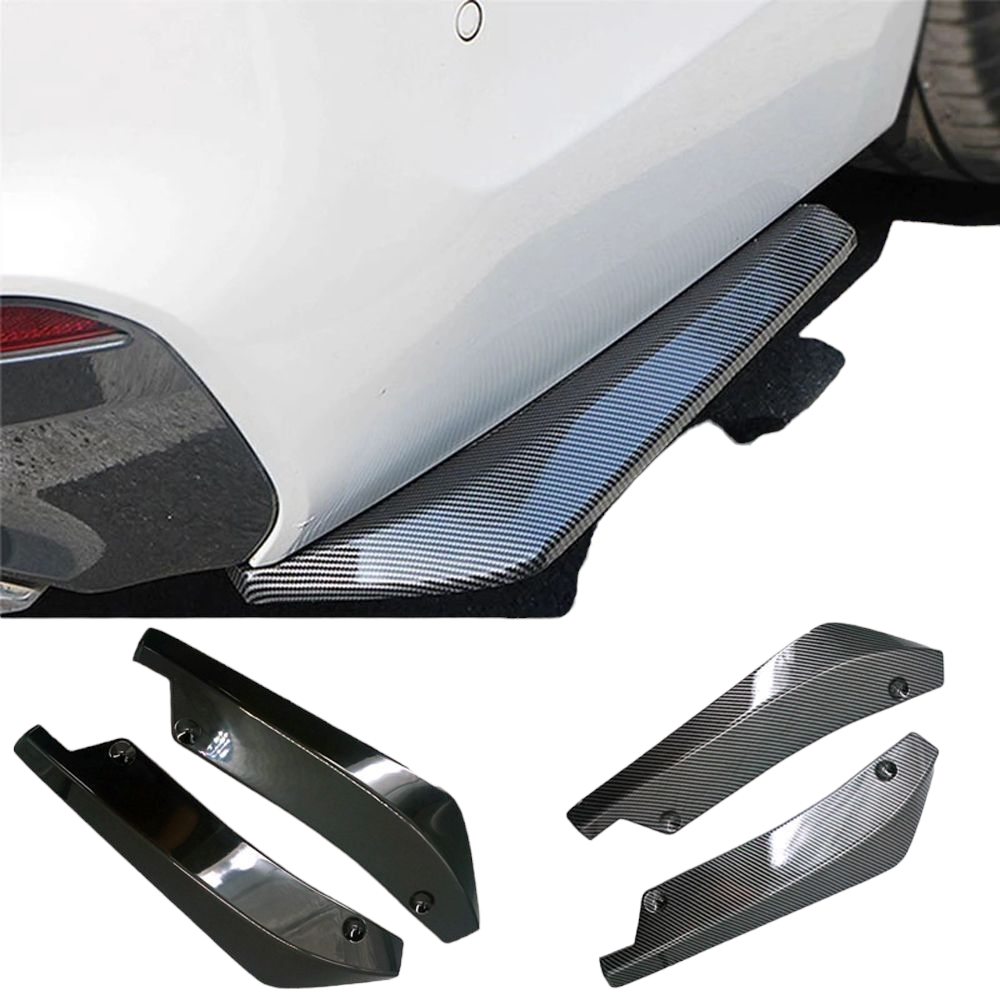 2Pc Car Front Rear Bumper Lip Diffuser