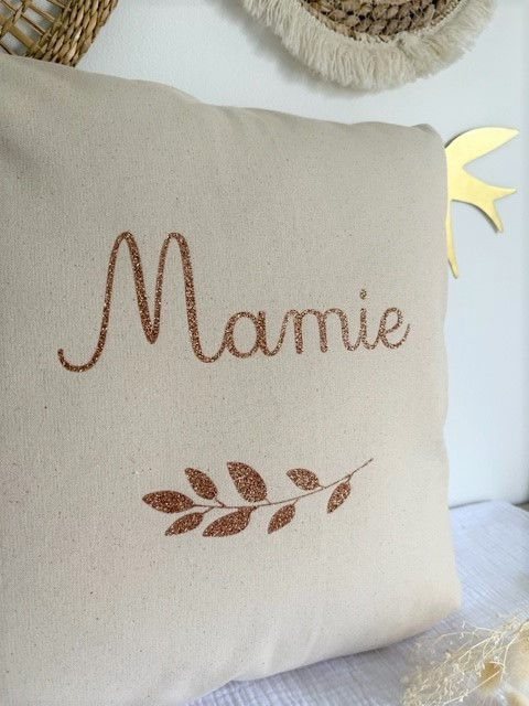 Miniature : Housse de coussin prénom personnalisable