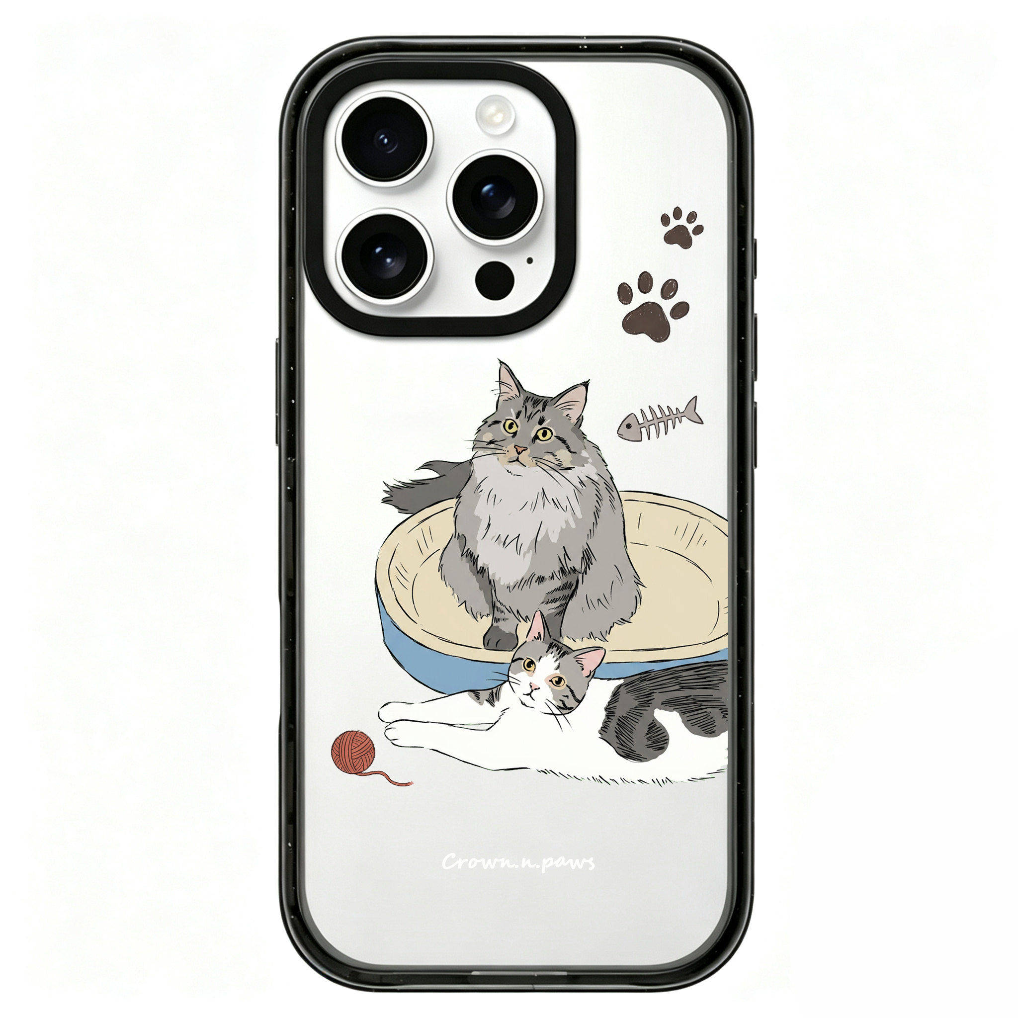 cat illustration phone case 貓咪插畫風格手機殼