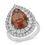 Thumbnail: SKS Simulated Magic Color Quartz, Simulated Diamond Ring in Silver tone