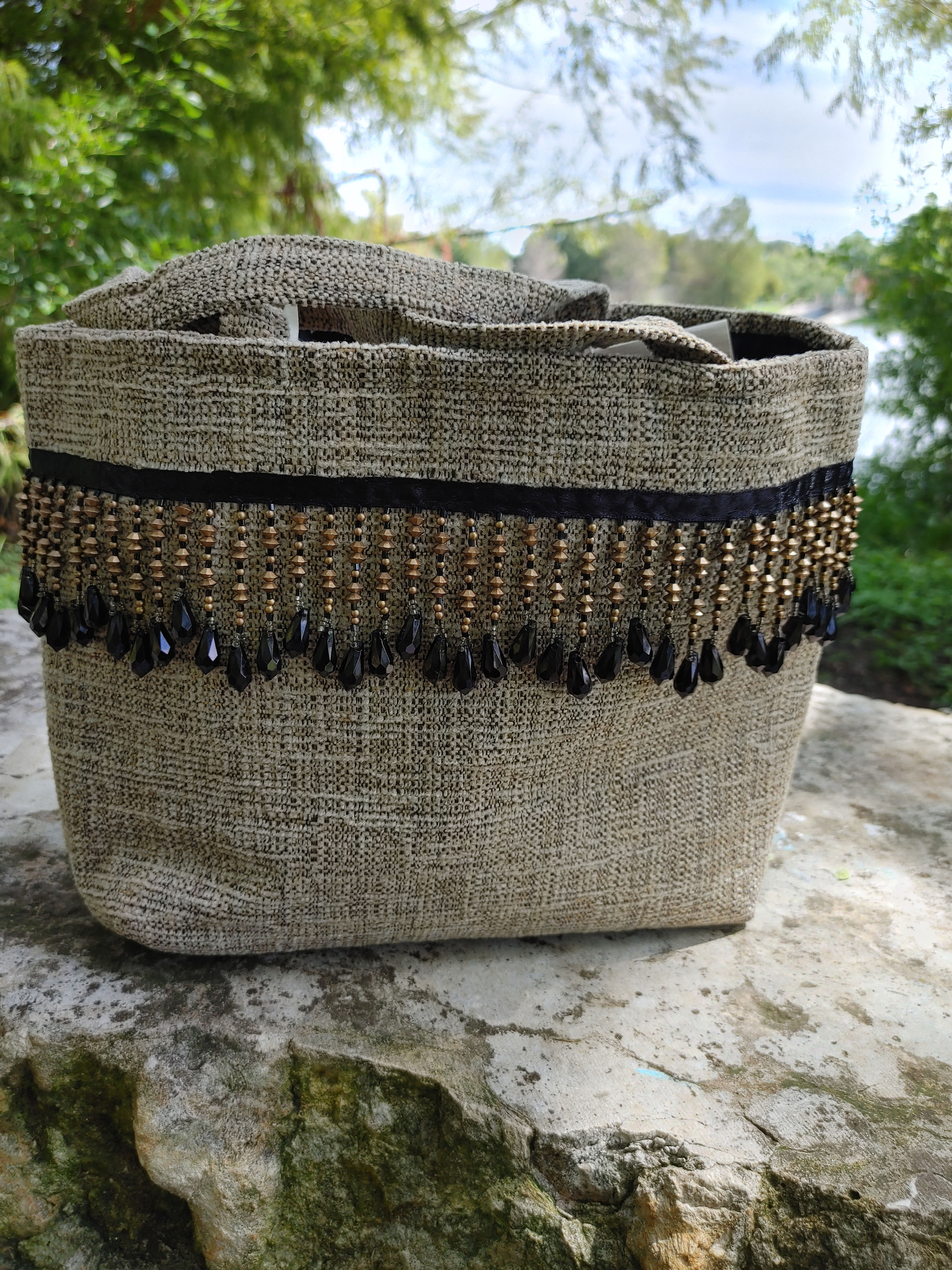 Linen Weave Handbag