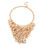 Thumbnail: SKS Champagne Glass Necklace in Gold Tone