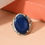 Thumbnail: Lapis Lazuli Solitaire Ring in Platinum Bond