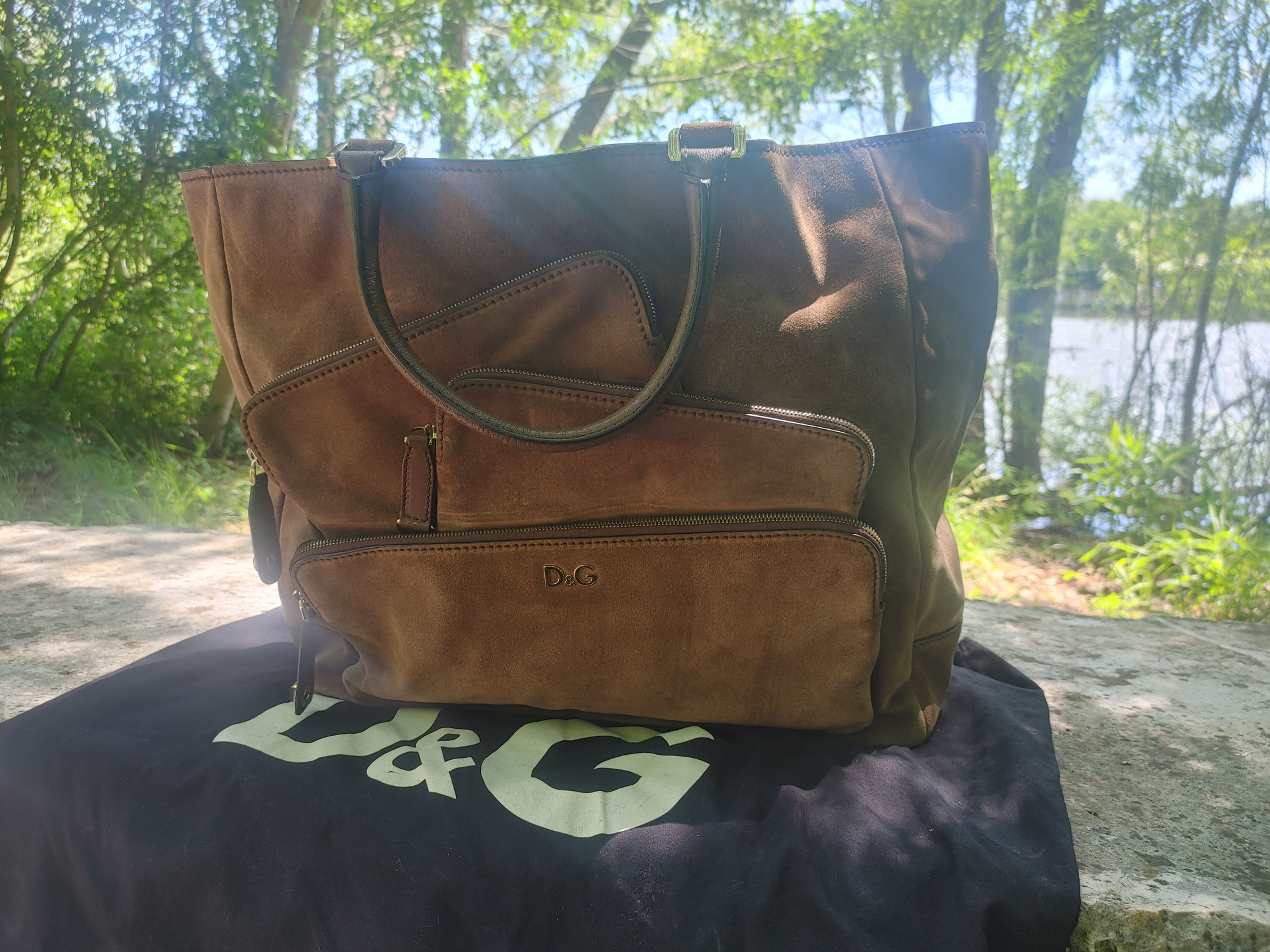 Dolce and Gabbana Large Suede Tote