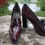 Thumbnail: Prada Burgundy Leather Heel Pumps Sze 9.5-10