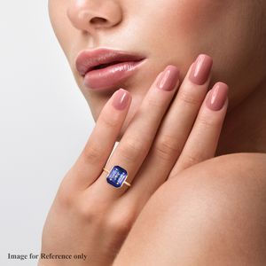 Thumbnail: Kashmir Kyanite Ring in Vermeil Yellow Gold Over Sterling Silver
