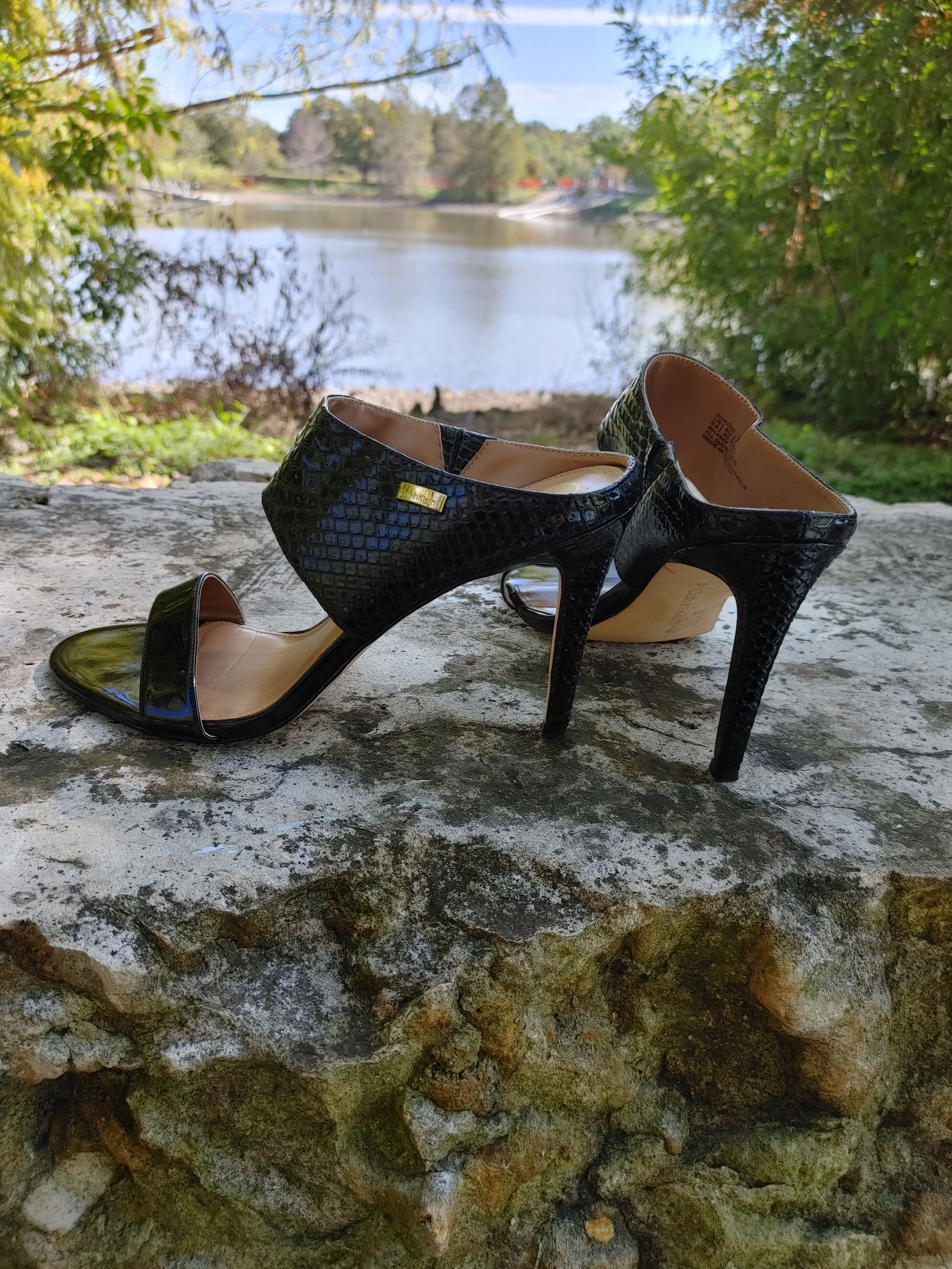 Calvin Klein Black Croc Slip On Sze 9