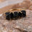 Thumbnail: SKS Shungite Trilogy Ring in Vermeil YG Over Sterling Silver