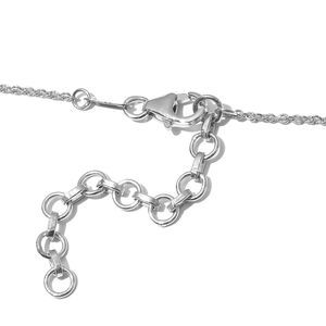 Thumbnail: Natural Russian Diopside and Zircon Necklace in Platinum Over Sterling Silver