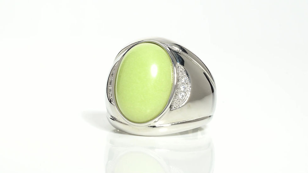 Thumbnail: SKS Simulated Diamond Men's Ring in Silver tone