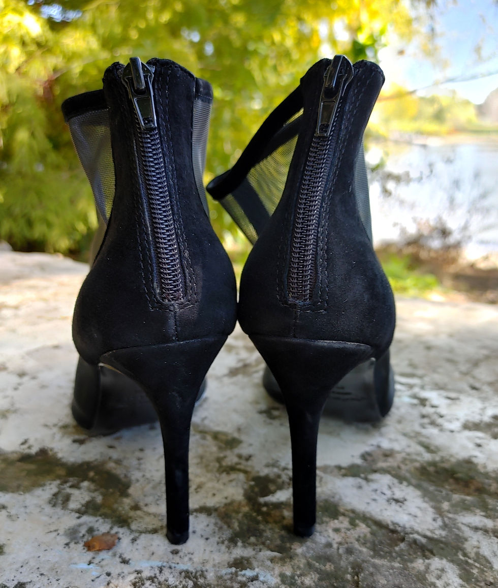 Thumbnail: Charles David Sheer Ankle Booties Sze 8.5