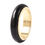 Thumbnail: SKS Black Jade Spinner Band Ring in Vermeil Yellow Gold Over Sterling Silver
