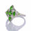 Thumbnail: Russian Diopside Ring in Platinum Over Sterling Silver