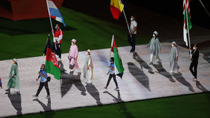 UAE Flag at the closing ceremony of Tokyo 2020